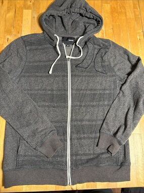 Hurley Men's Charcoal Gray Full-Zip Hoodie